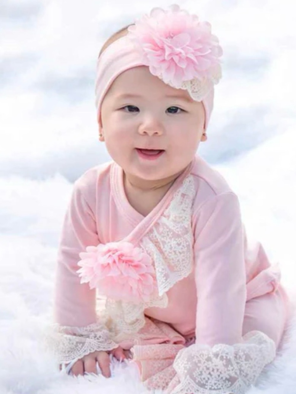 Chic Petit Infant Girls Criss Cross Pant Set 12 mo